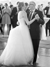 Elegant Halter Tulle Ball Gown Wedding Dress with Sashes / Ribbons